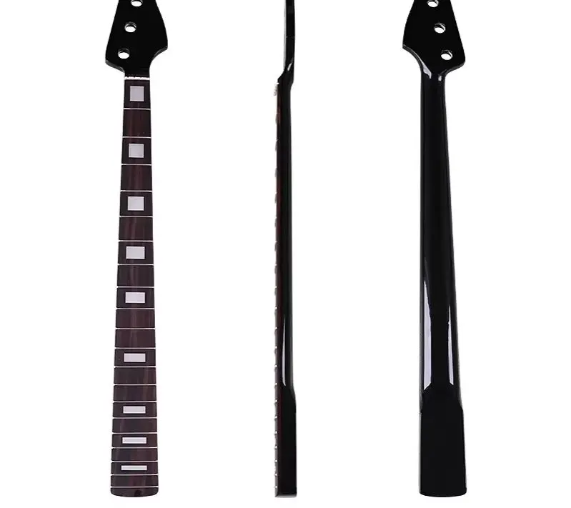 Electric Guitar Bass Neck Semi-Finished Maple Four-String Black Light plus DIY Modified Instrument Accessories 20