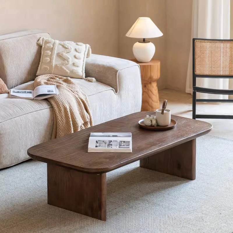 

Solid Wood Coffee Table Living Room Minimalist Personality Design Simple Log Small Tea Table Table Basse De Jardin Furniture