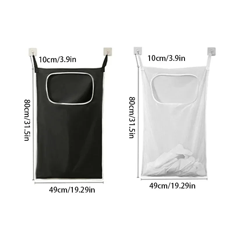 1PC Door Hanging Laundry Basket Wall Mounted Dirty Clothes Storage Box Household Sundries Storage Bag Storage Bag - view 6