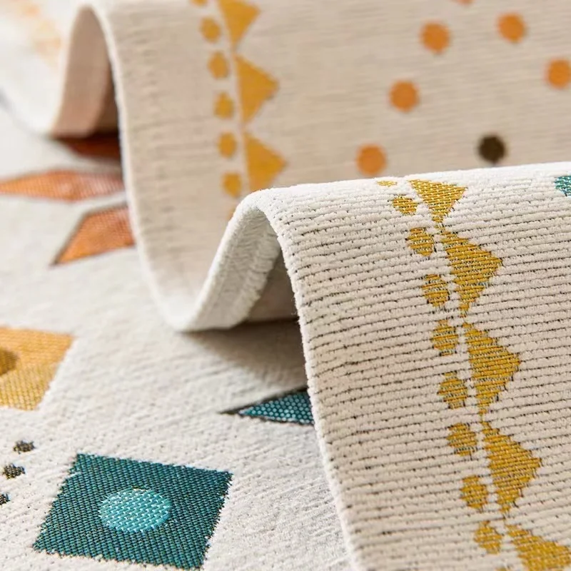 Soft Smooth Thicken Chenille Quilted Sofa Towel Embroidery Anti-slip Sofa Cover Furniture Protector Cover Bay Window Mat