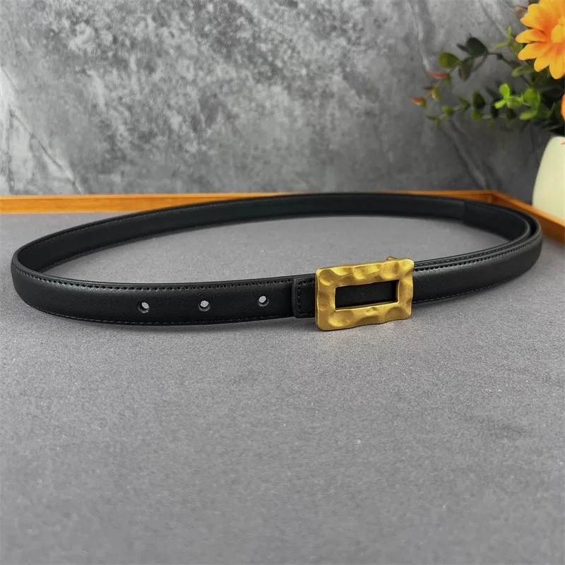 เข็มขัดหนังแท้ทรงคอร์เซ็ทสำหรับผู้หญิง หัวเข็มขัดสี่เหลี่ยมสีทอง  รุ่น J1658 ใช้ตกแต่งชุดเดรสหรือคาดเอว