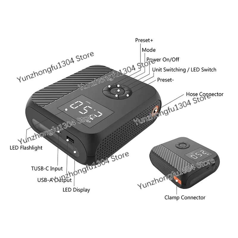 Car emergency start power supply air pump integrated