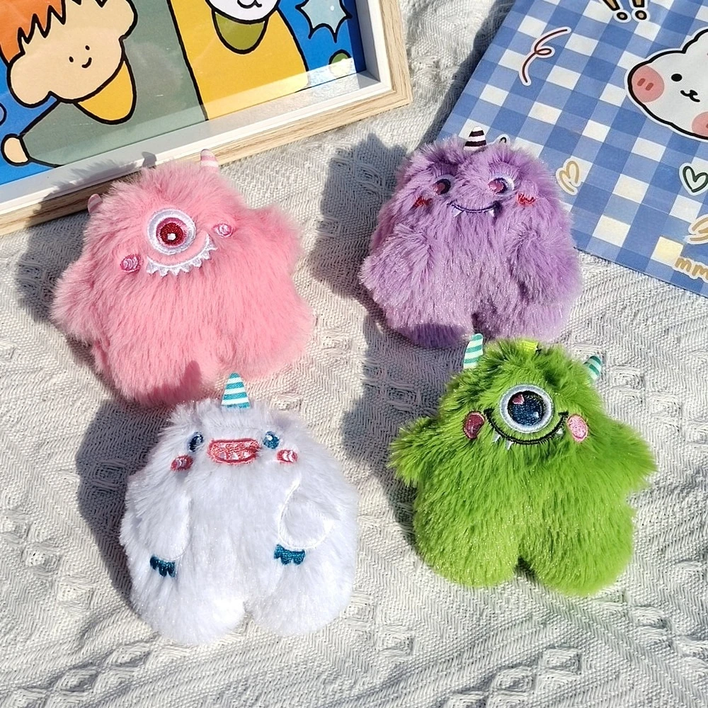 

Набор плюшевых брелоков Kawaii Monster: Красочные одноглазые/двуглазые милые плюшевые куклы-подвески, украшения для сумок и рюкзаков, аксессуары для девочек, подарки