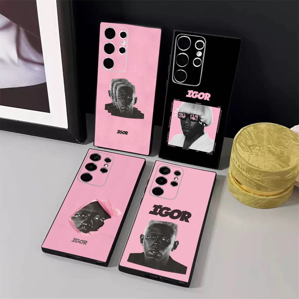 

T-Tyler the C-Creator IGOR Phone Case For Samsung S24,23,22,30,21,10,9,Ultra,Plus,Lite,FE,5G Black Soft Case