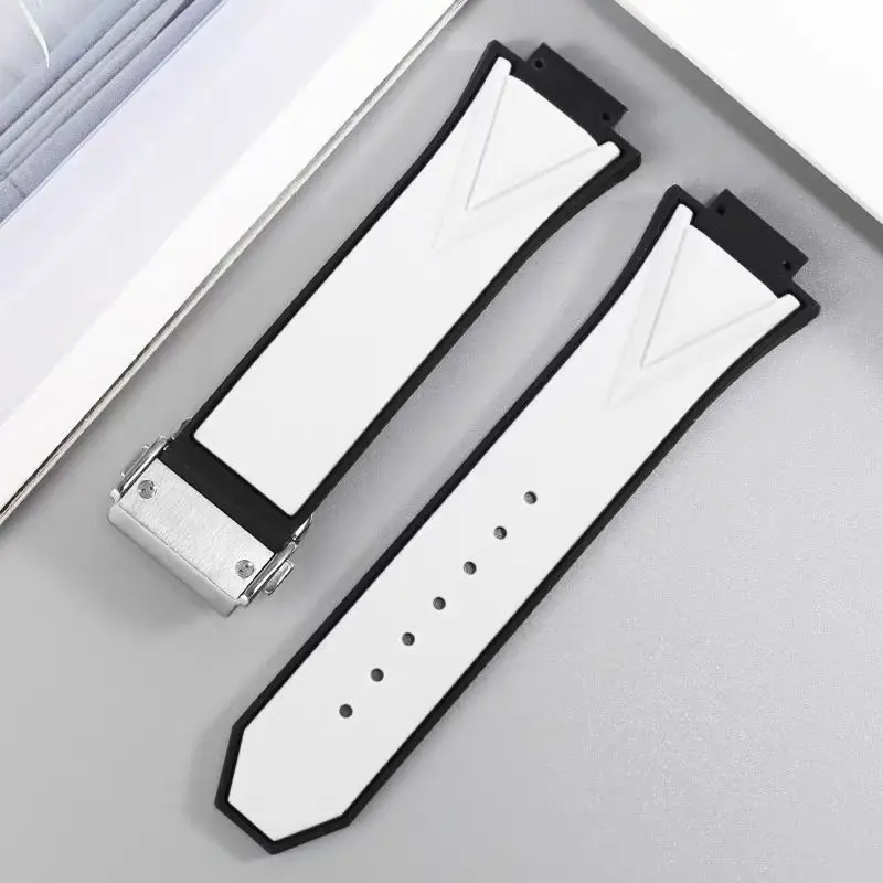 29X17X22mm ل الانفجار الكبير Unico Sang Bleu سلسلة حزام ساعة اليد لينة سيليكون الفرقة المطاط سوار ملحق معصمه