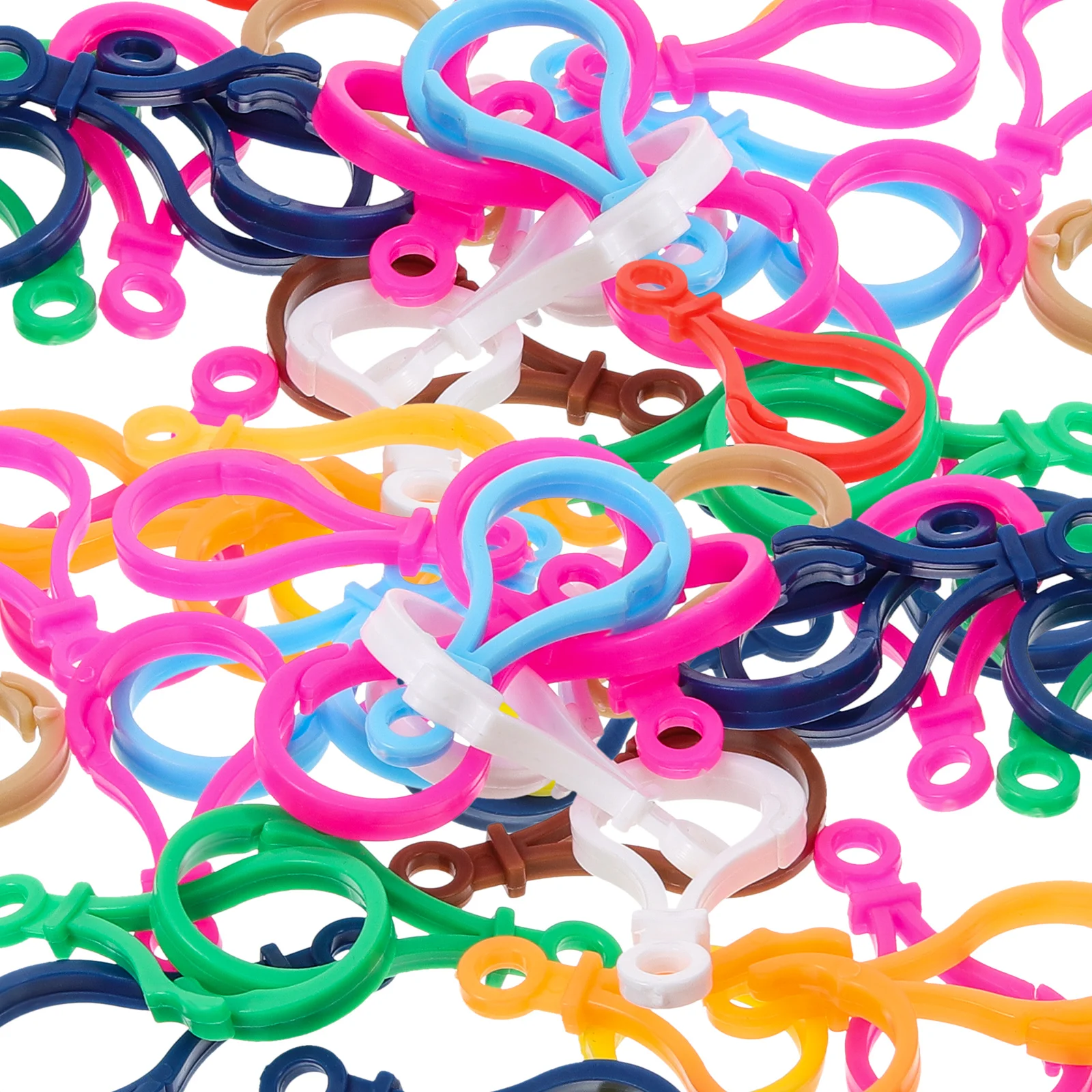 100 قطعة ضوء لمبة مشبك جراد البحر مخلب إغلاق مجوهرات المشبك اكسسوارات السنانير البلاستيكية قلادة عقد موصل