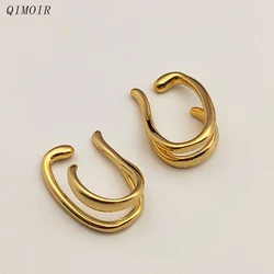 Metal Wire Clip Earrings For Women Fashion Jewelry Elegant Daily Accessories Trendy New Style Copper Non-piercing Design C1818