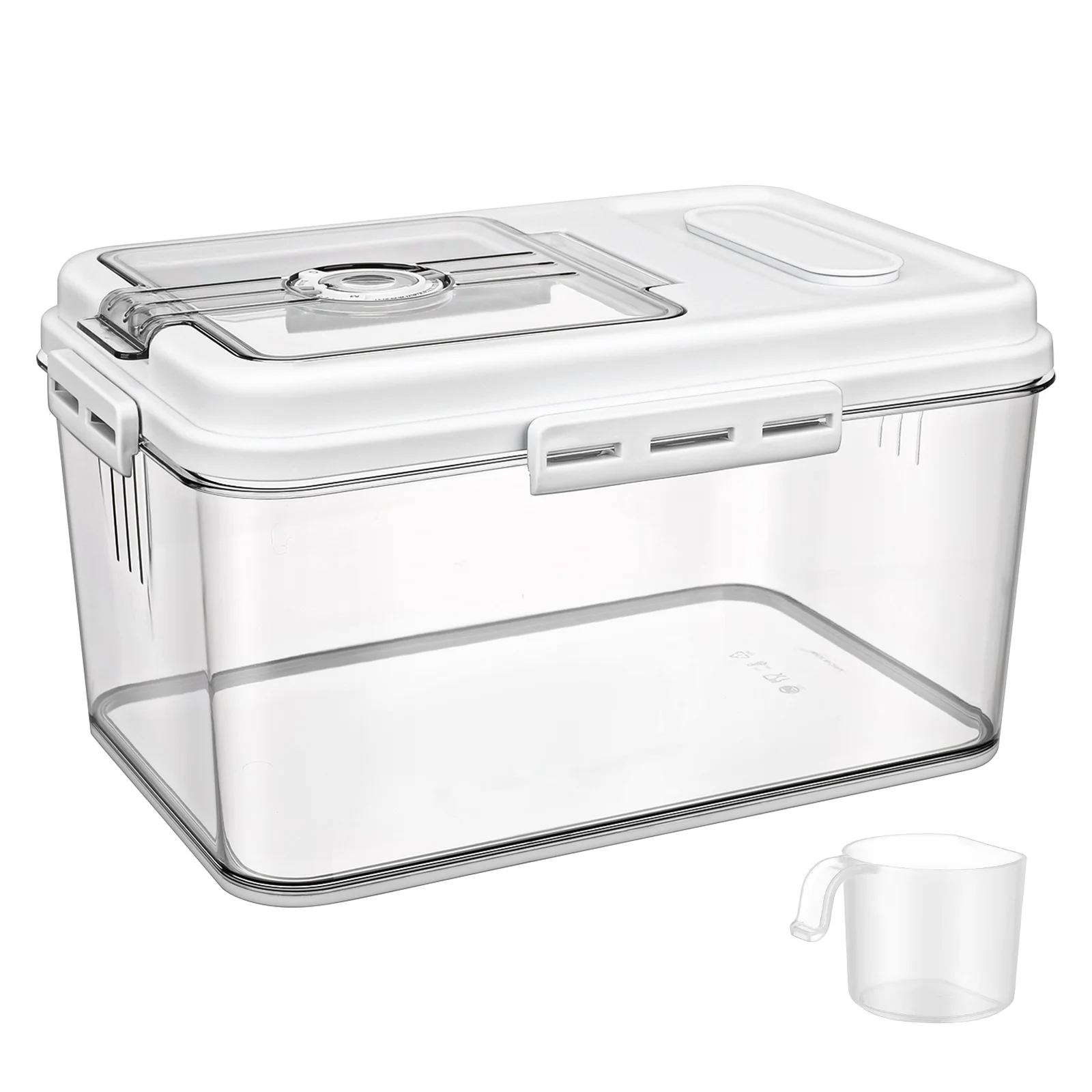 

Rice Jar Kitchen Storage Bin Dispenser Pet Food Container Flour Bread Holder for Counter Popularity