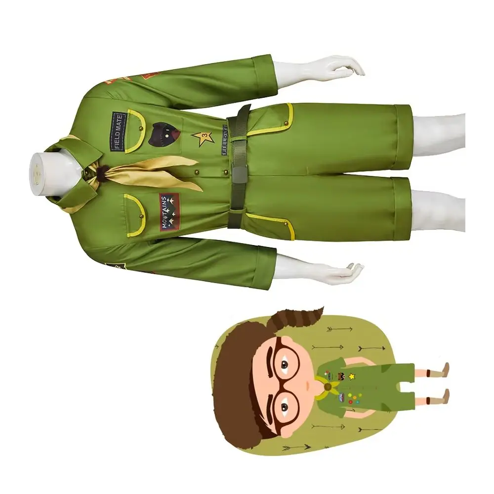 Moonrise Kingdom Sam Shakusky Cosplay Costume Men's Green Camp Suits Top Pants Full Set Halloween Carnival Outfits