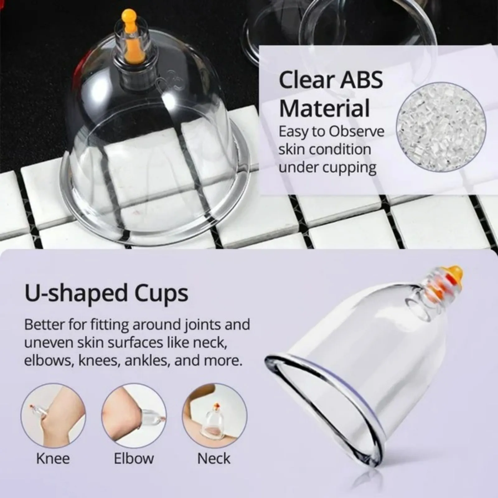 12/22 Cups Cupping Set for Massage Chinese Cupping Kit with Hand Pump Suction Cup Set High-quality Vacuum Cupper