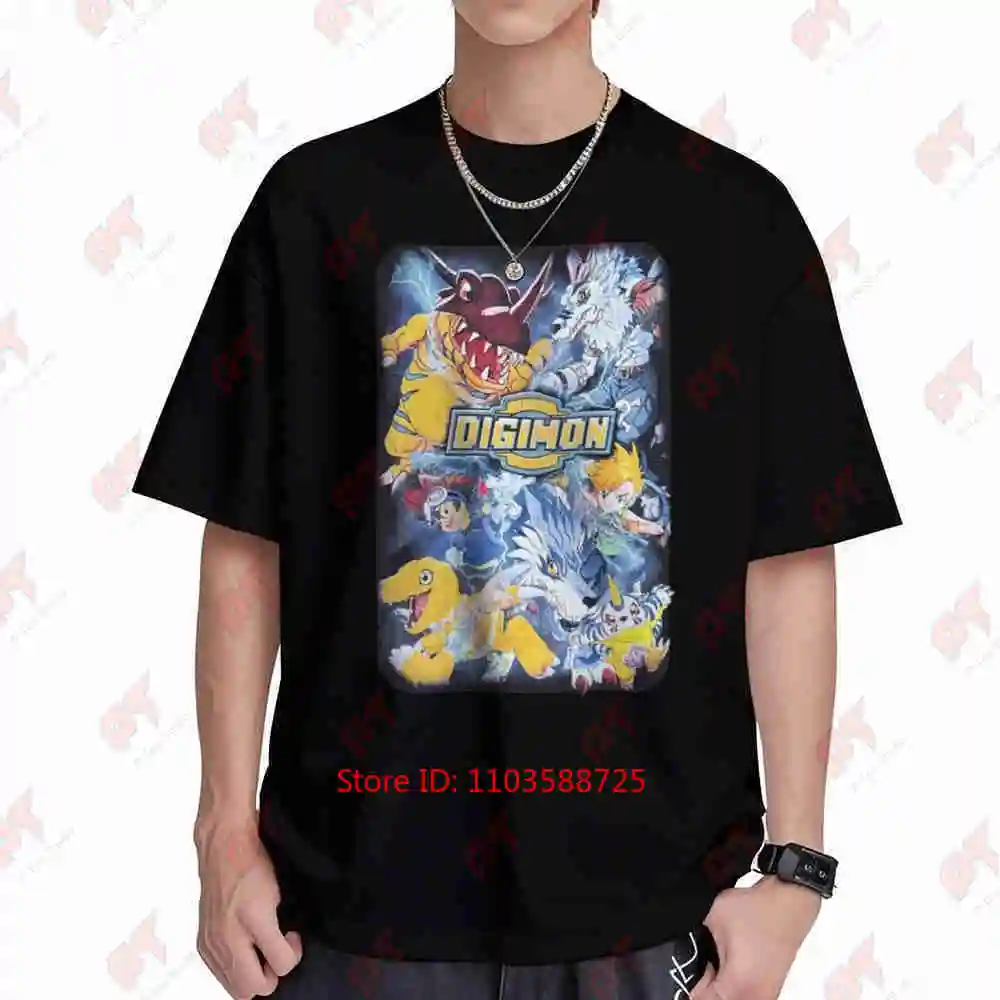 Digimon Anime Vintage Inspired Modern Boot Short Sleeve Tee 100% Cotton T-Shirt