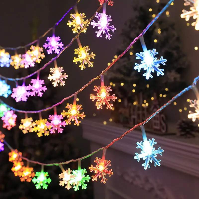 10 m 80 leds Stright Lichter Für Zimmer Hängen Hause Dekoration Weihnachten Schneeflocke LED Lichterketten Innen Festliche Dekoration – Detail 5