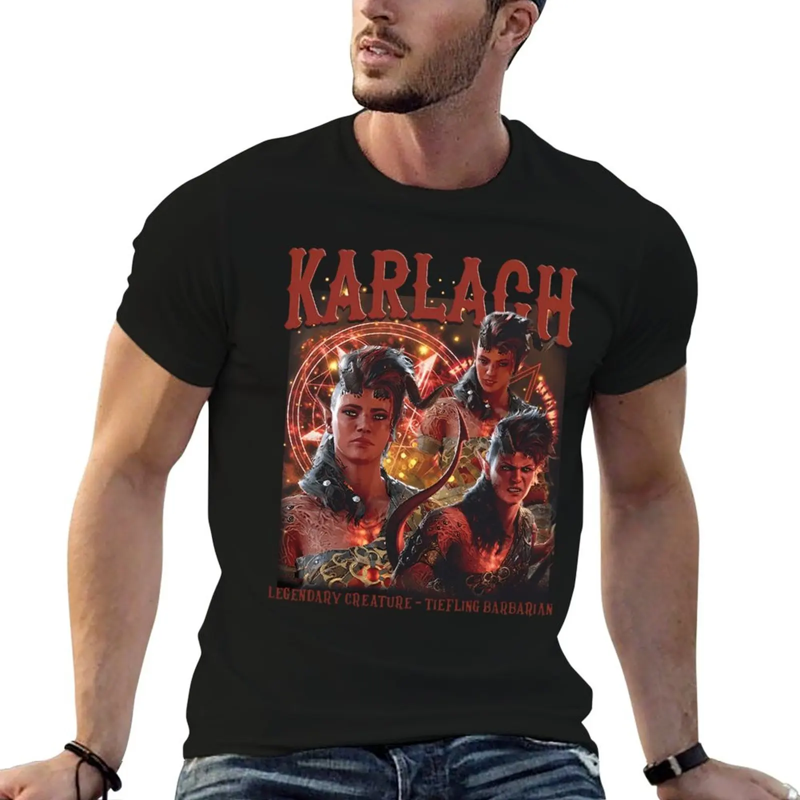 Karlach T-Shirt Aesthetic clothing quick-drying mens vintage t shirts