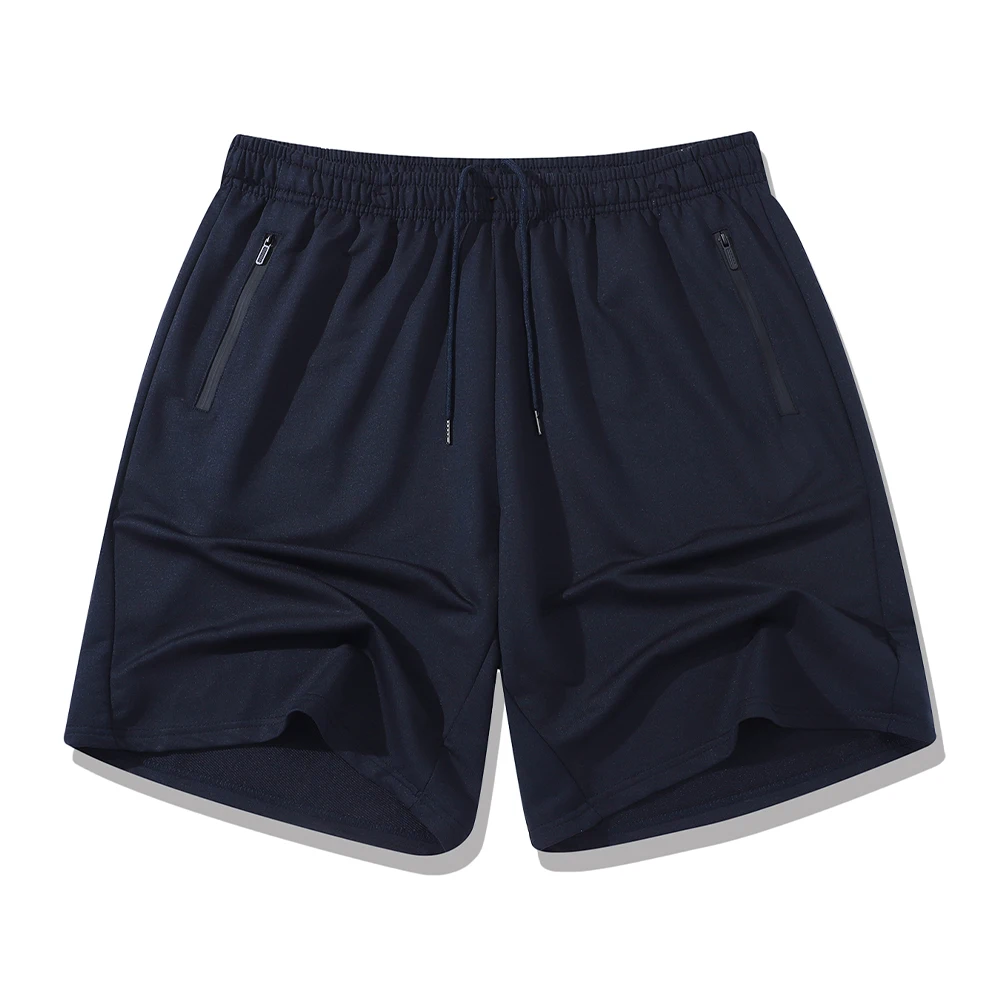 Men’s Workout Fitness Shorts Thin Style Breathable Jogger Gym Bodybuilding Quick Dry Running Shorts Zipper Phone Pockets