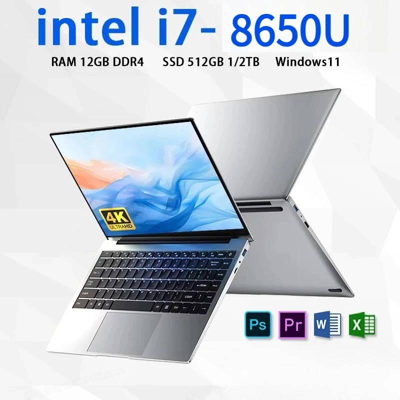 

Ultra Slim LENO 15.6" Laptop Windows 11 Intel Core i7 8650U 32GB 2TB 1920*1080 HD Gaming Computer PC Gamer office Notebook