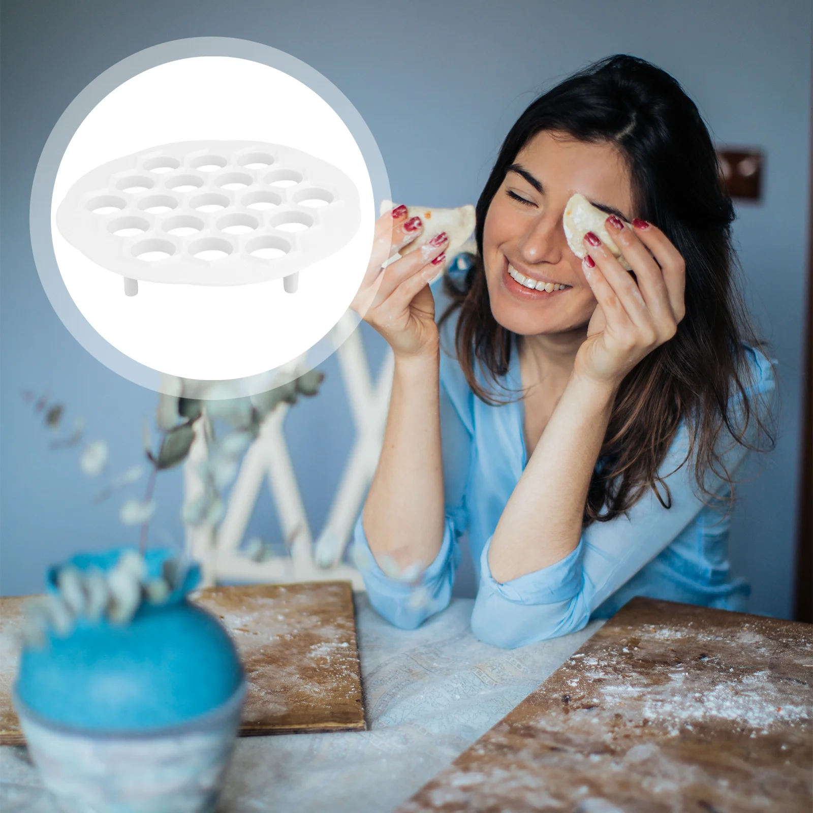 

19 Holes Dumplings Tool Food Grade ABS Material DIY Kitchen Gadget Creative Shape Easy Use Dumpling Maker Dumplings Maker Mold