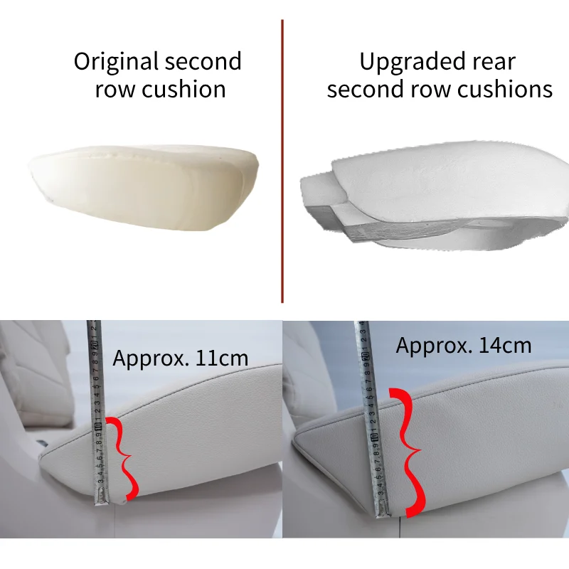 GLE Second Row Seat Cushions Widened and Thickened