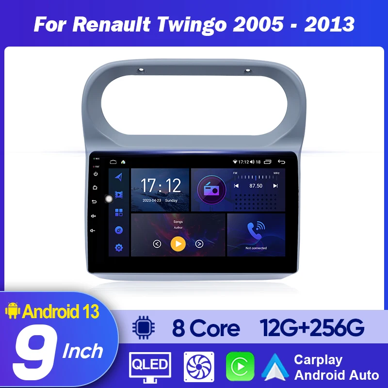 9 ''QSZN 8 Core Rádio Do Carro Para Renault Twingo 2005 - 2013 Carplay Android Auto Multimídia Player DSP Navegação Estéreo Do Carro Sem SWC