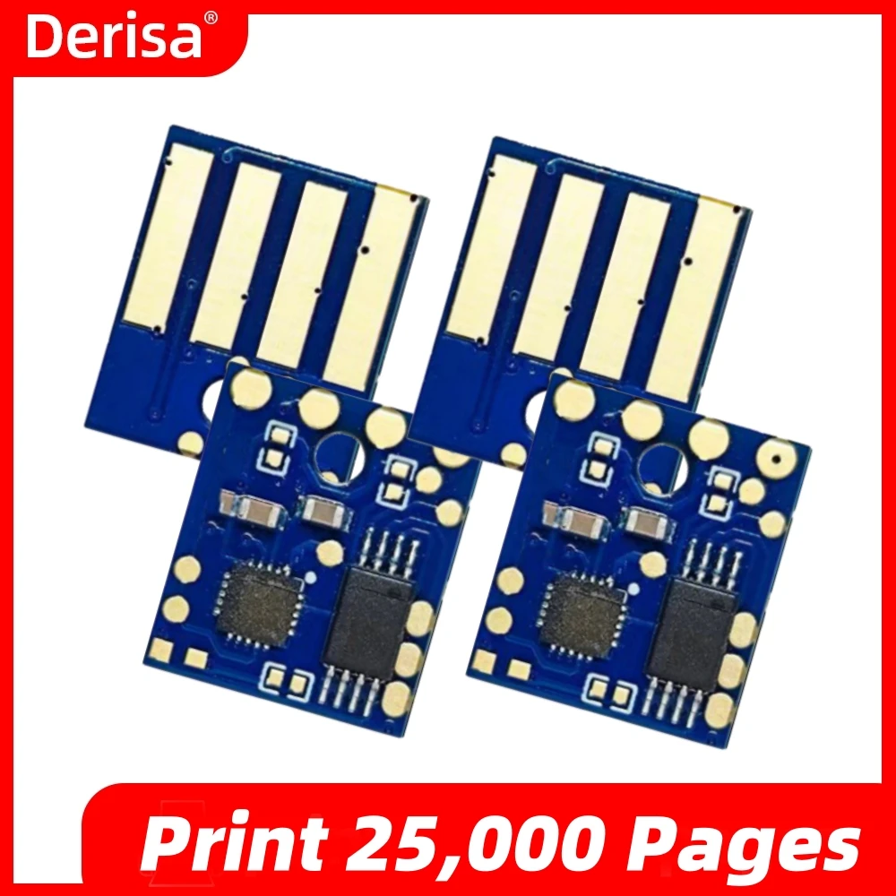 Derisa 2pcs MS710 Toner Chip 25K For Lexmark MS711 MS810 MX710 MX711 MX810 MX811 MX812 62D4H00 52D4H00 52D5H00 62D2H00 Toner