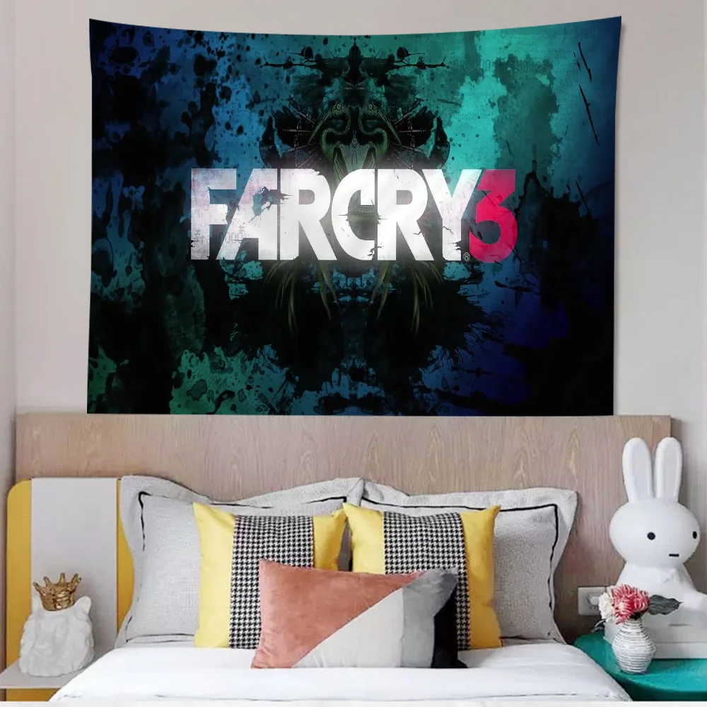 F-Far C-Cry 3 Cartoon Tapestry Art Science Fiction Room Home Decor Wall Hanging Sheets