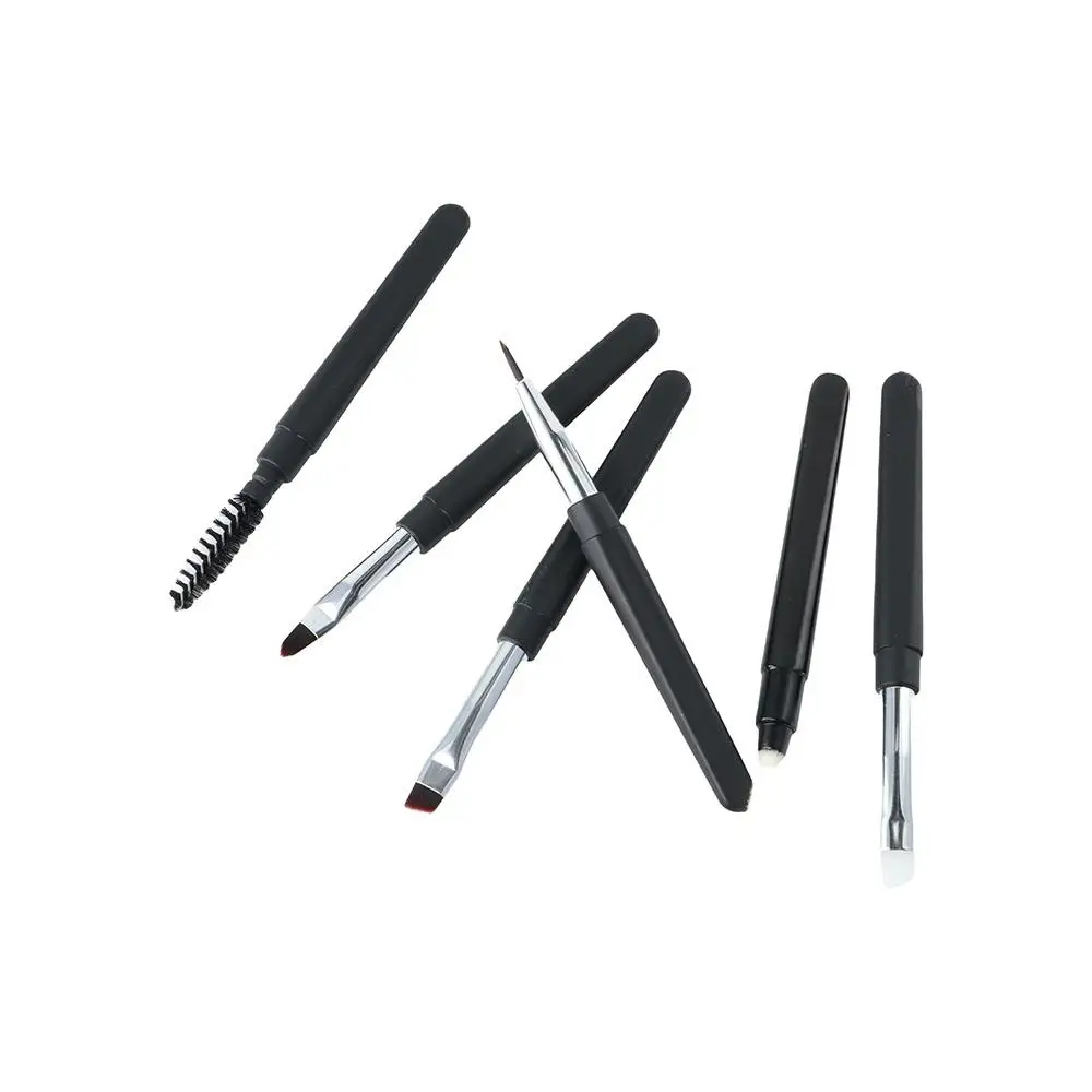 Portable with Dust Cover Makeup Accessories Lip Brush Eyeliner Brush Eyebrows Eyelashes Brush Makeup Tool