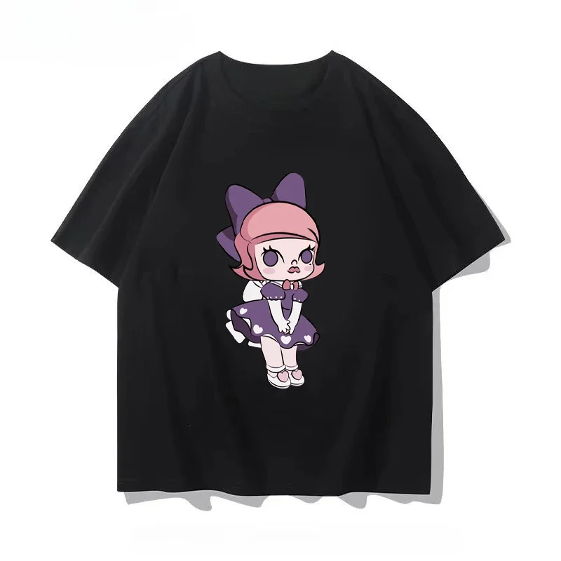 

25 Pop Up Bubble MT Short Sleeve Printed Pattern Loose Plus Size Black and White Short Sleeve T-shirt Fashion Casual Design Top