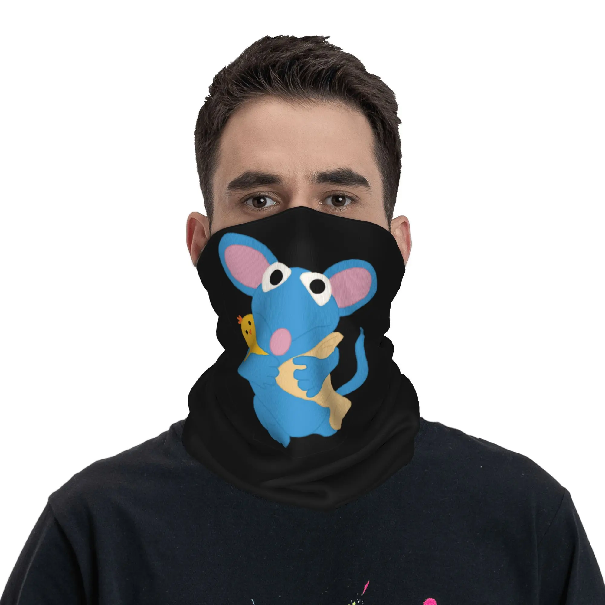 

Tutter Bear in the big blue house Bandana Neck Gaiter Printed Mask Scarf Warm Face Mask Outdoor Sports For Men Women