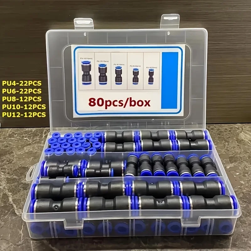 Quick Connect Fittings Kit] 80pcs Metal Quick Connect Air Hose Fittings Kit - Leak-Resistant, Universal Thread, Easy Installatio