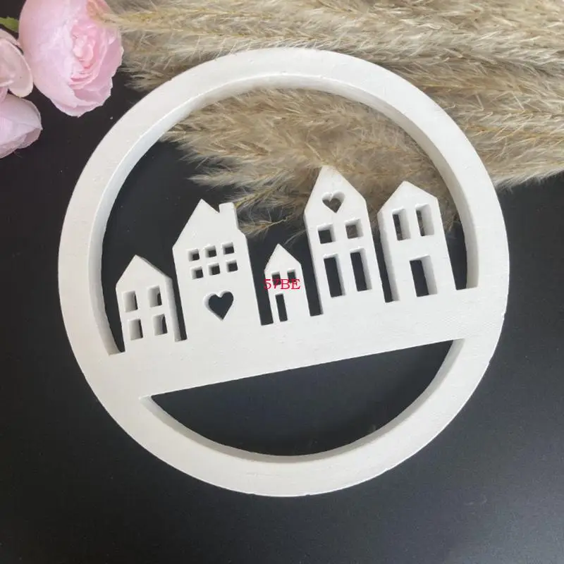 57Be Hollow House Ghilices Siliconi stampi per realizzazione decorazioni per supporto candele