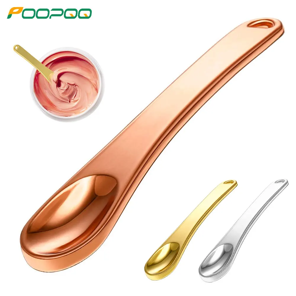 Massage Stick Mini Metal Makeup Spatula Skin Care Cosmetic Spoon Reusable Applicator, Beauty Scoop for Facial Cosmetic,Face Mask