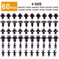 6 Size 60Pcs Auto Fastener Clips for Suzuki Jimmy Grand Vitara Toyota Corolla RAV4 Yaris chr Auris Camry 40 50 2019