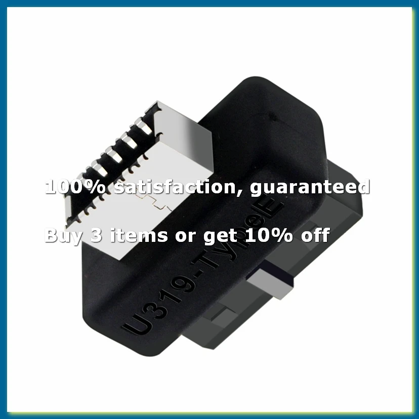 USB Front Panel Adapter USB3.0 19PIN/20Pin to Type-E Female Adapter Internal Vertical Connector for Computer Motherboard-DTD2