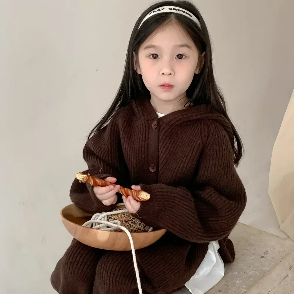 7908 Buy 2pcs Wholesale Children\'s Clothing Set Knitted Sweater Suit Autumn New Girl\'s Knitted Suit Sweater+Pant Two-piece Set