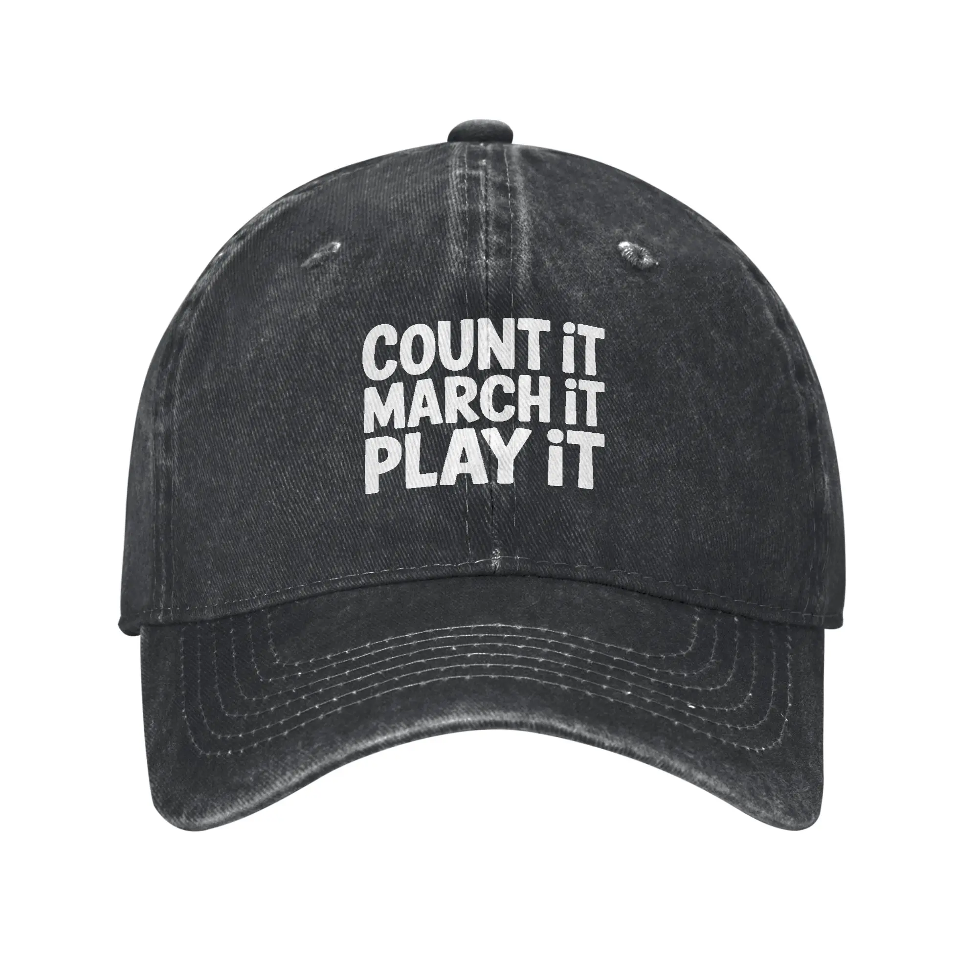 Count It March It Play It Fashion Baseball Cap  Fashionable Hats  Summer Travel Hats