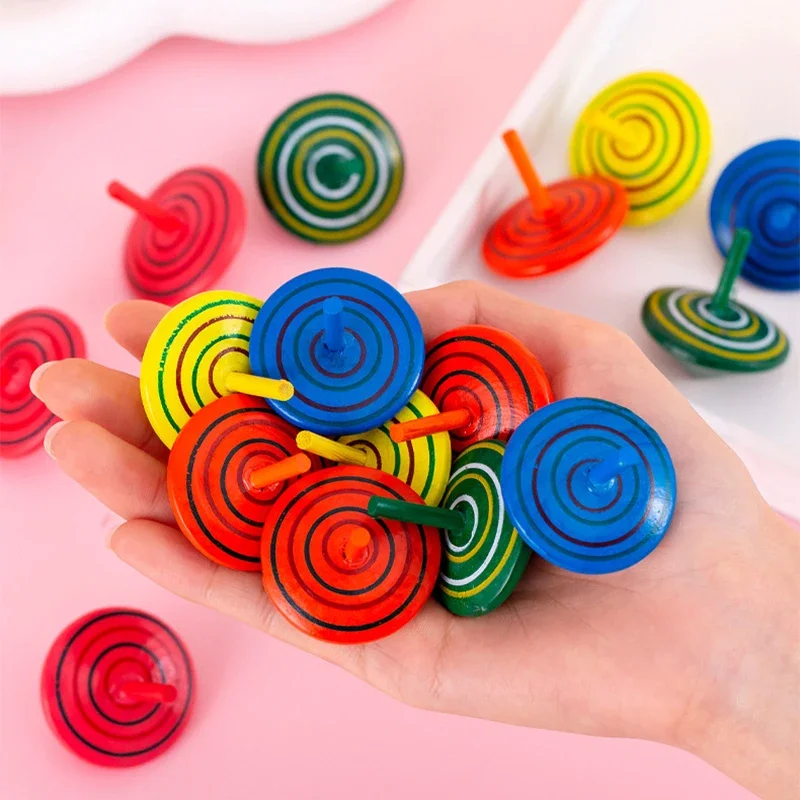 Mini Wooden Gyro Finger Game Toy for Kids Birthday Party Favors Baby Shower Guest Gifts Giveaway