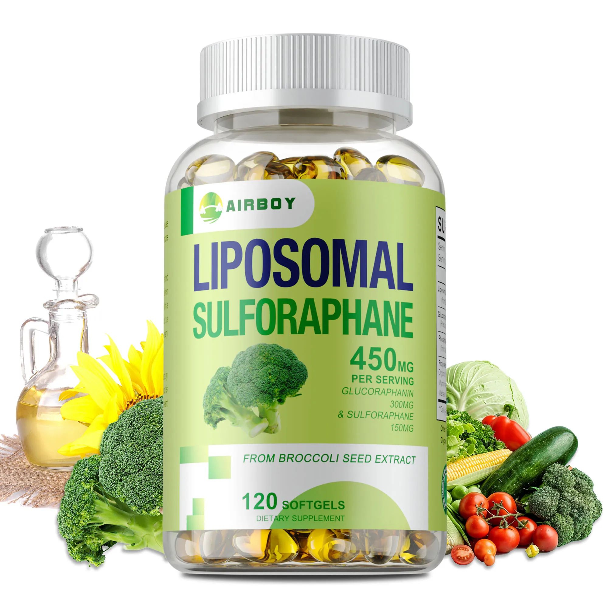 

Liposomal Sulforaphane - Reduce Anxiety, Antioxidant, Liver Health, Supports Skin, Brain, Eye and Heart Health, Boost Immunity