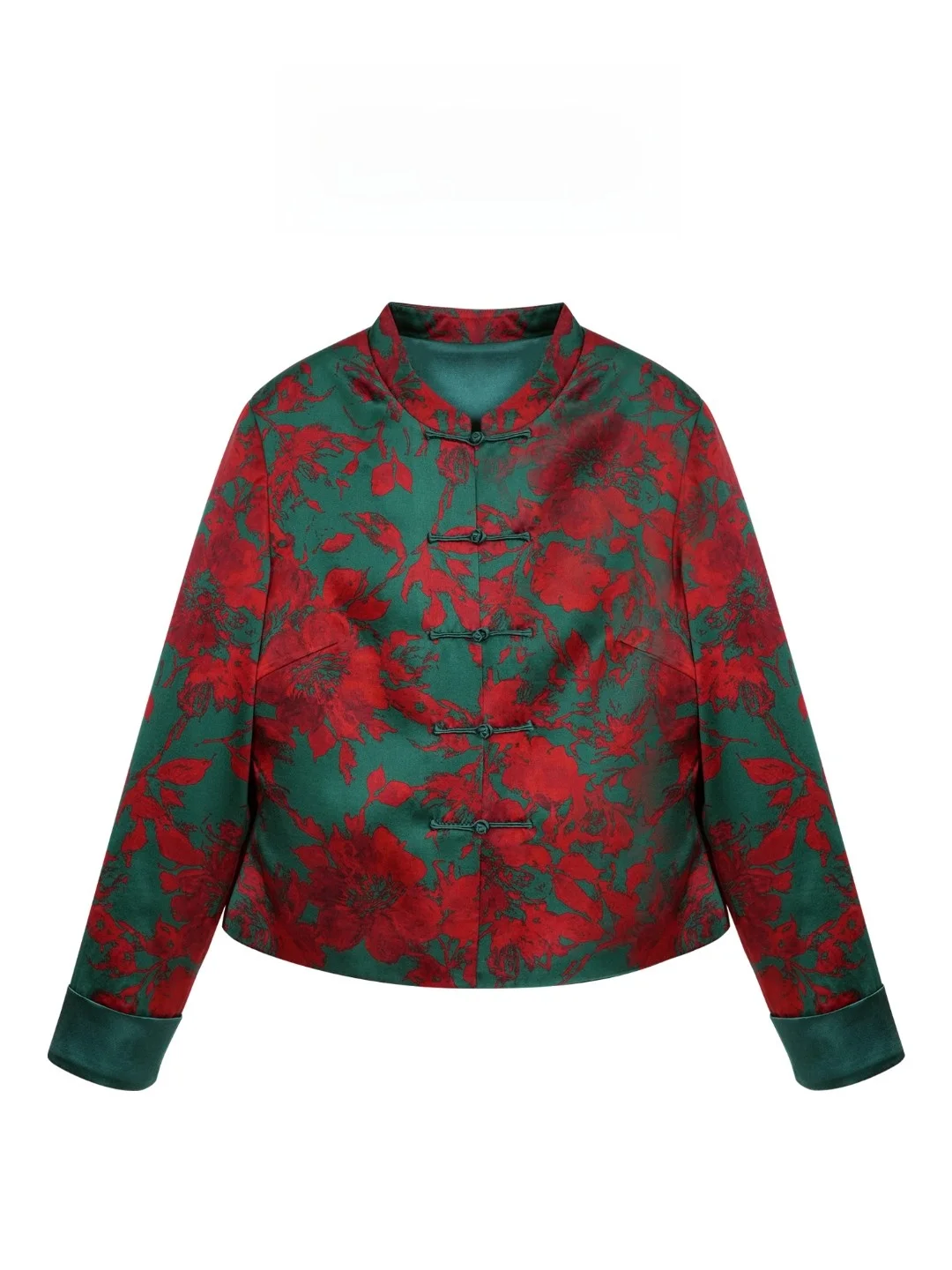 

New Chinese Sle Re-Forged 40 Momme Silk Xiangyun Cloth Women's Autumn Winter Jaet by Yu Fly Home Authentic Traditional...