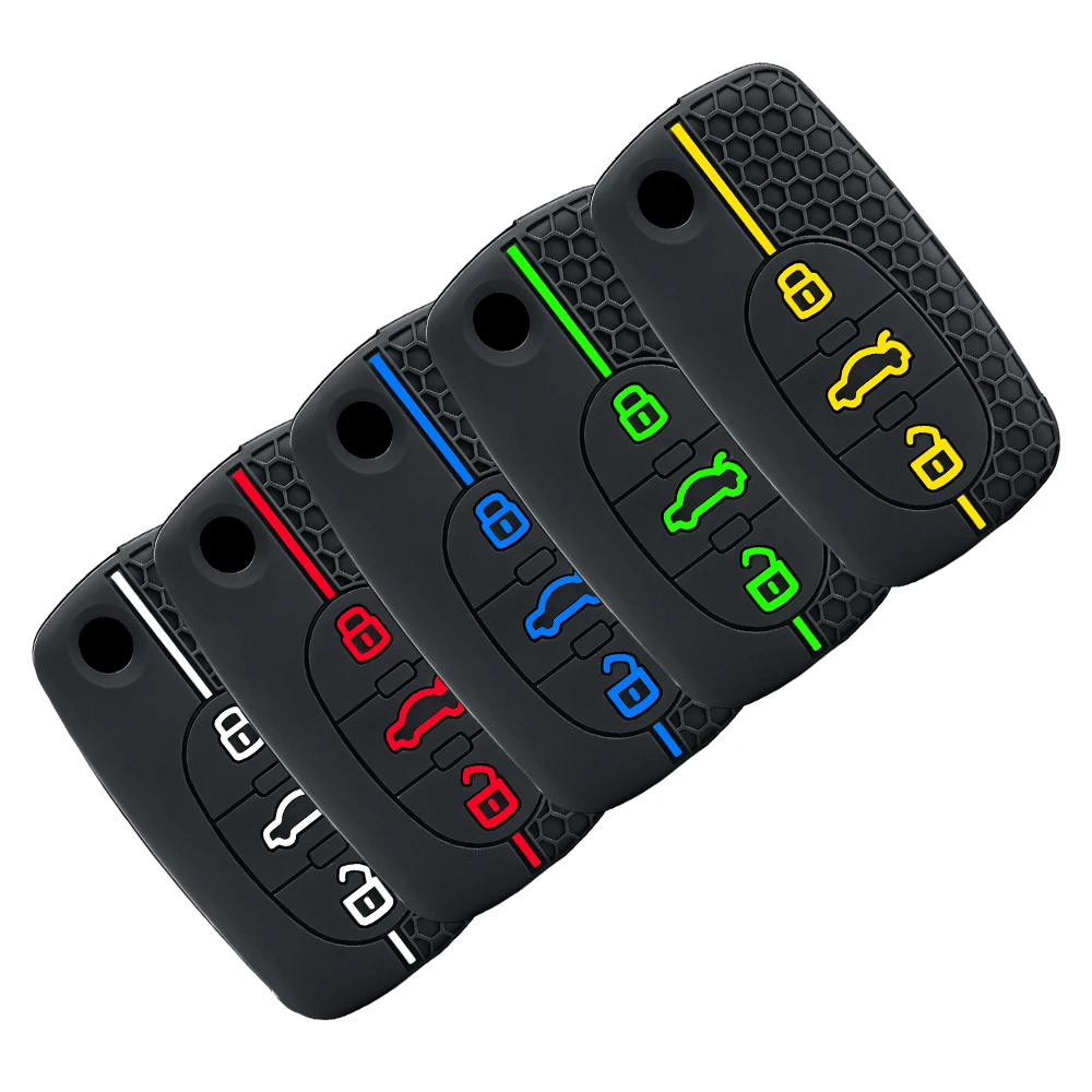 Silicone Keychain For Audi A1 B6 A6 C5 A4 B5 TT 8N A2 A3 Cover Organizer Key Shell Car Key Case Folding Remote Holder