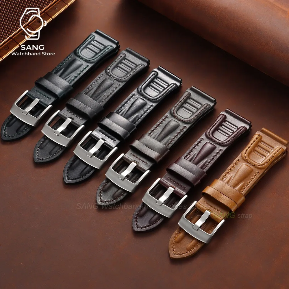 18mm 20mm 22mm 24mm Leder-Uhrenarmband Zubehör Vintage Öl-Wachs-Rindsleder-Armband Universelles Business-Uhrenarmband für Männer und Frauen – Detail 17