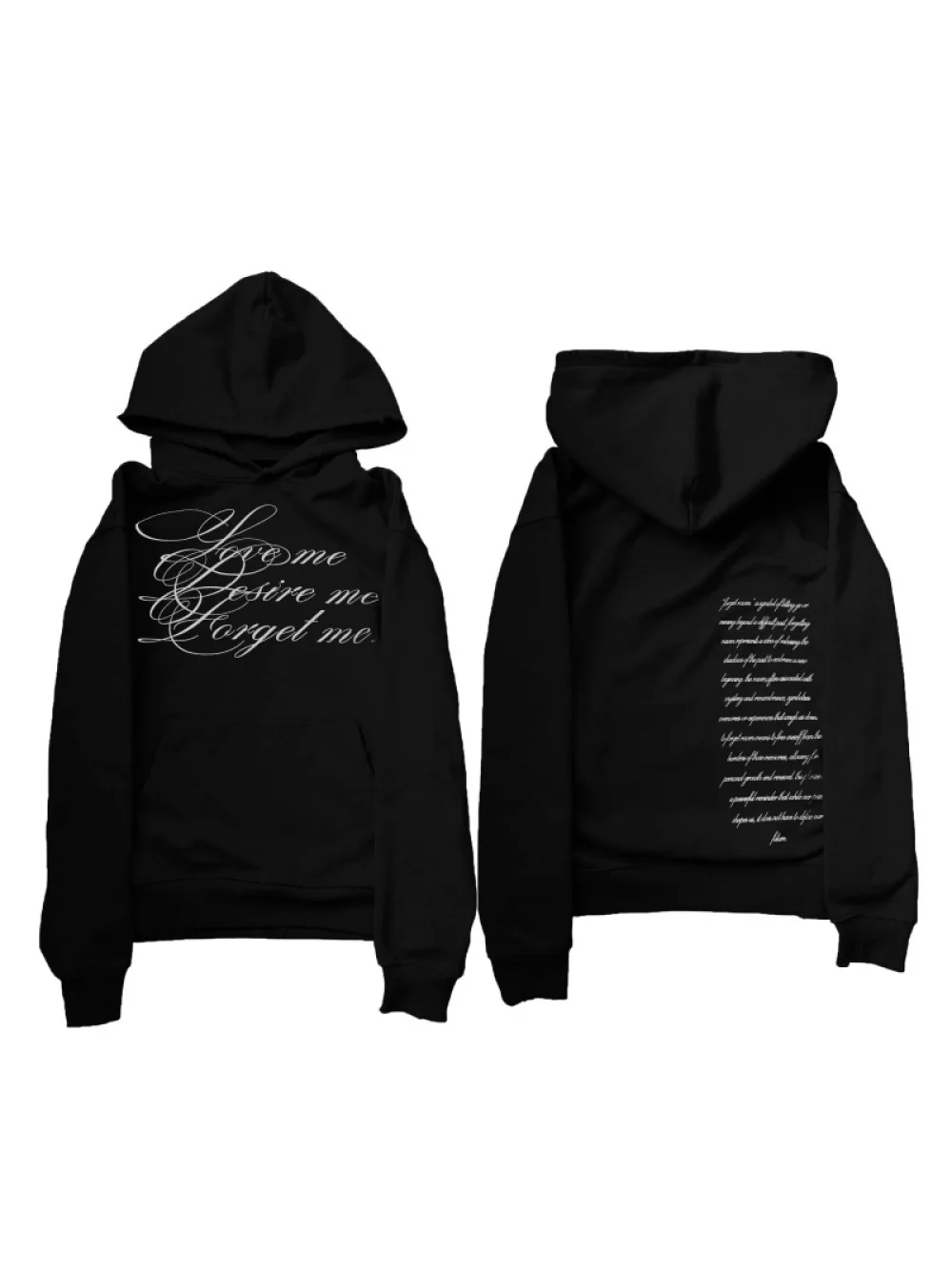 

2026 Vintage Cursive Text Hoodie Black Oversized Pullover Retro Gothic Letter Print Sweatshirt Hip Hop Streetwear Couple Hoodies