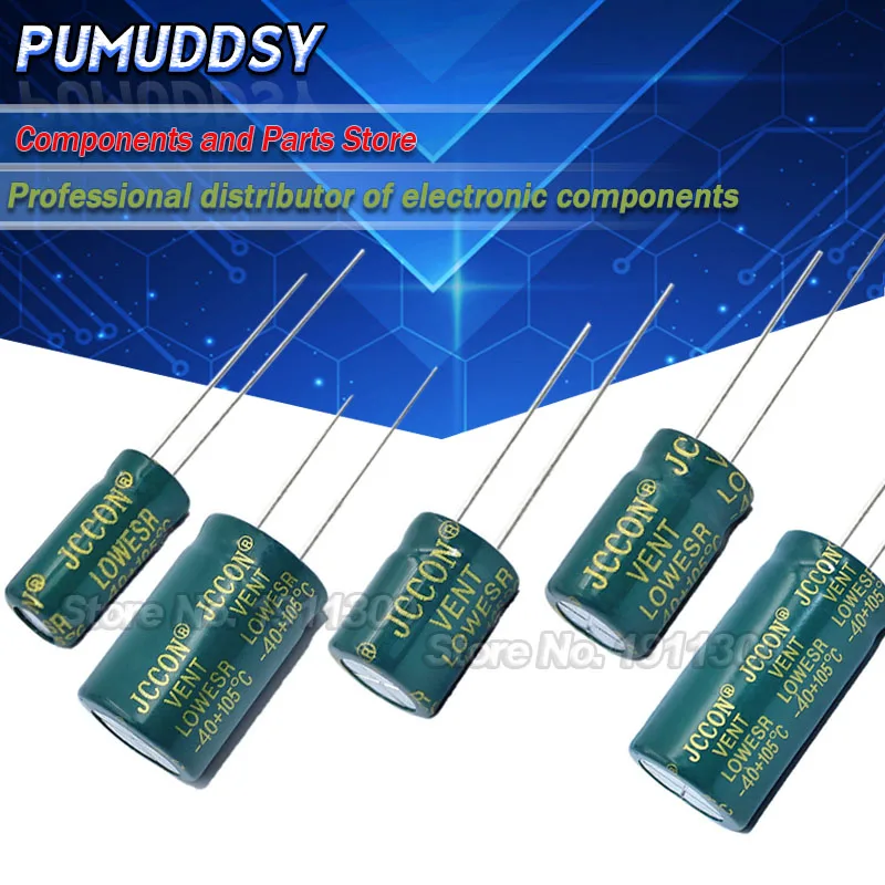 10V 16V 25V 35V 50V 400V High Frequency Low ESR Aluminum Capacitor 100UF 220UF 330UF 470UF 680UF 1000UF 1500UF 2200UF 3300UF