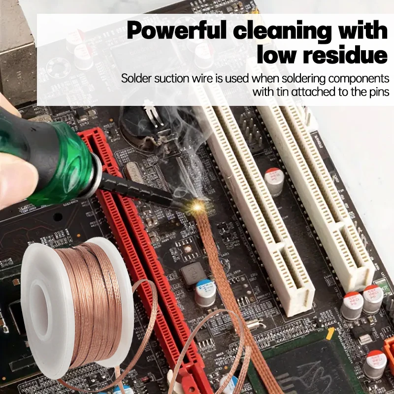 Desoldering Mesh Braid Tape Wire Repair Tool Copper Welding Point Solder Remover for Wire Soldering Wick Tin Lead Cord Flux