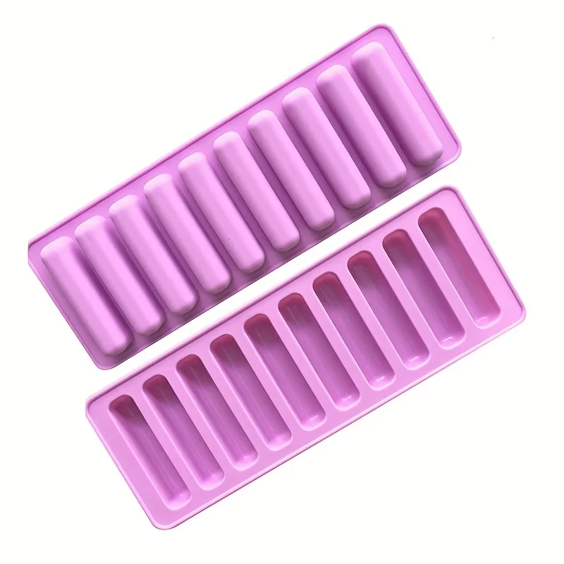 2Pieces Silicone Chocolate Stick Molds Finger Biscuit Baking Moulds Long Strips Cookie Mould Nonstick Ice Cube Tray