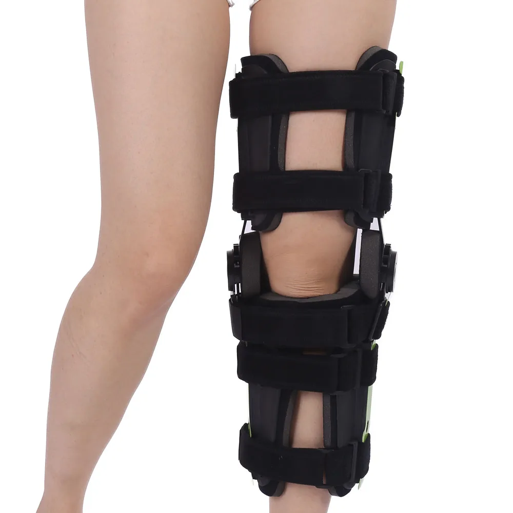 Angle Adjustable ROM Walker Stabilization Hinged  Knee Brace Hinged Knee Splint Support Legs Correction Belt