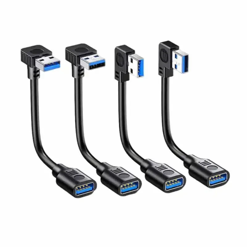 Picture 7: USB 3.0 Right Angle Data Extension Cord USB 90 Degree Male to Female Power Connection Cable Up/Down/Left/Right Bends  Extension