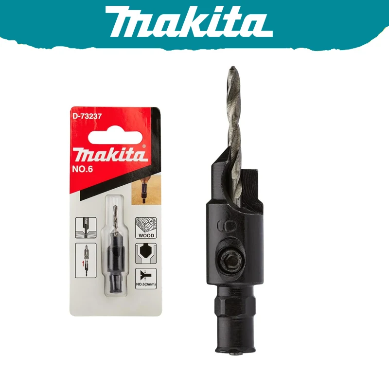 

Makita D-73237, сверло с зенковкой, 6 размеров, удлиняющее телескопическое сверление, зенковка, крепежный инструмент, аксессуары
