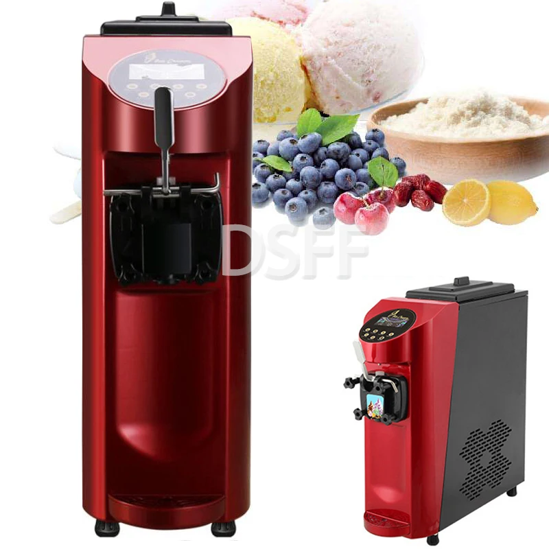 Commercial Household Soft Ice Cream Machine, Single Head Small Sweet Cone Machine