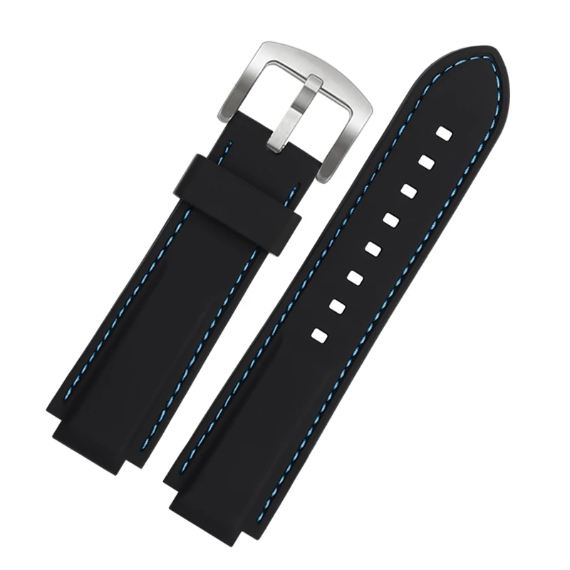 Silicon Watchband for Casio EDIFICE series 5634 EFS-S570YD/YDC/YDB modified convex watch strap black rubber bands