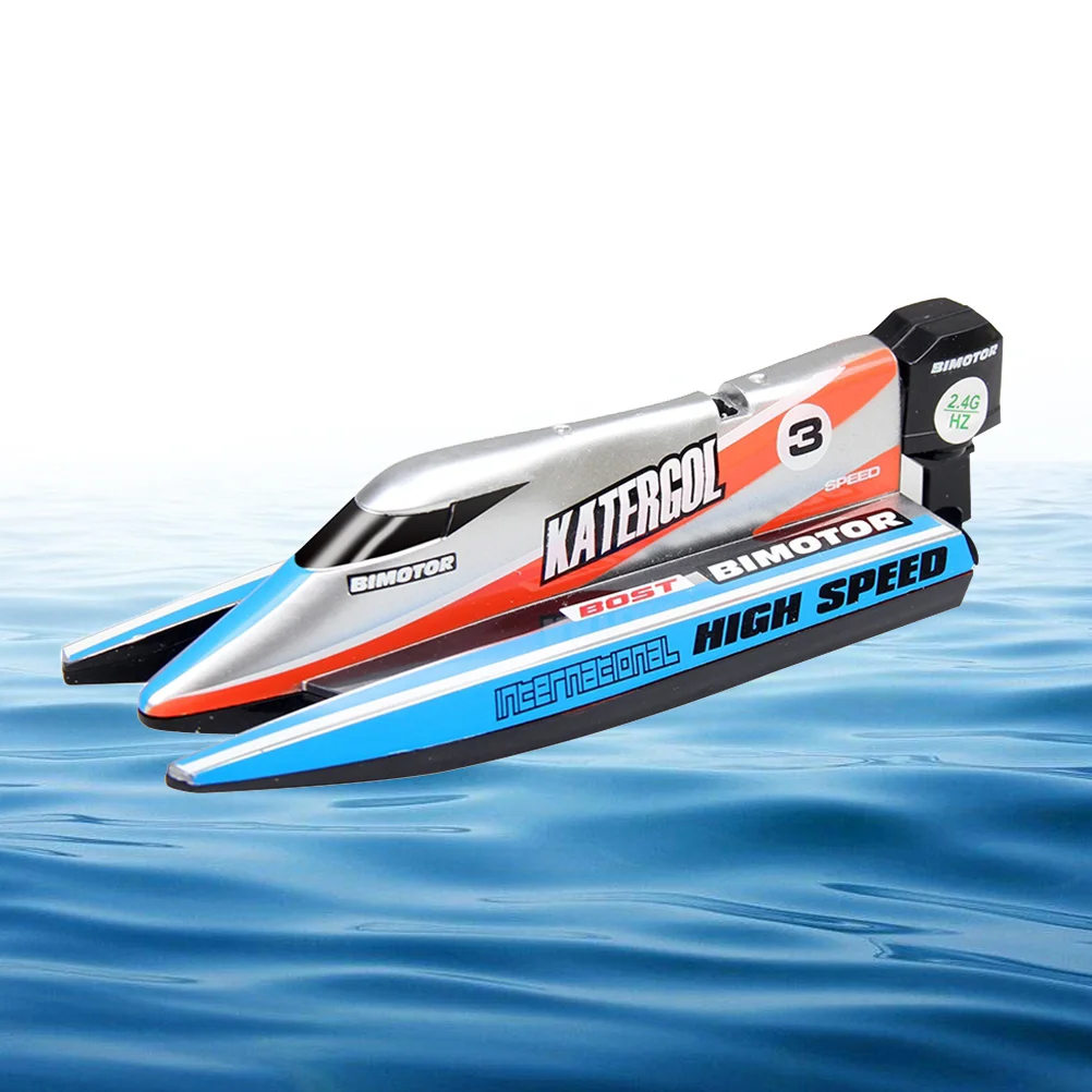 

Mini Racing Boat Racing Electric Ship Fast High Boats Water Kids Children (Blue) rc boat rc ship