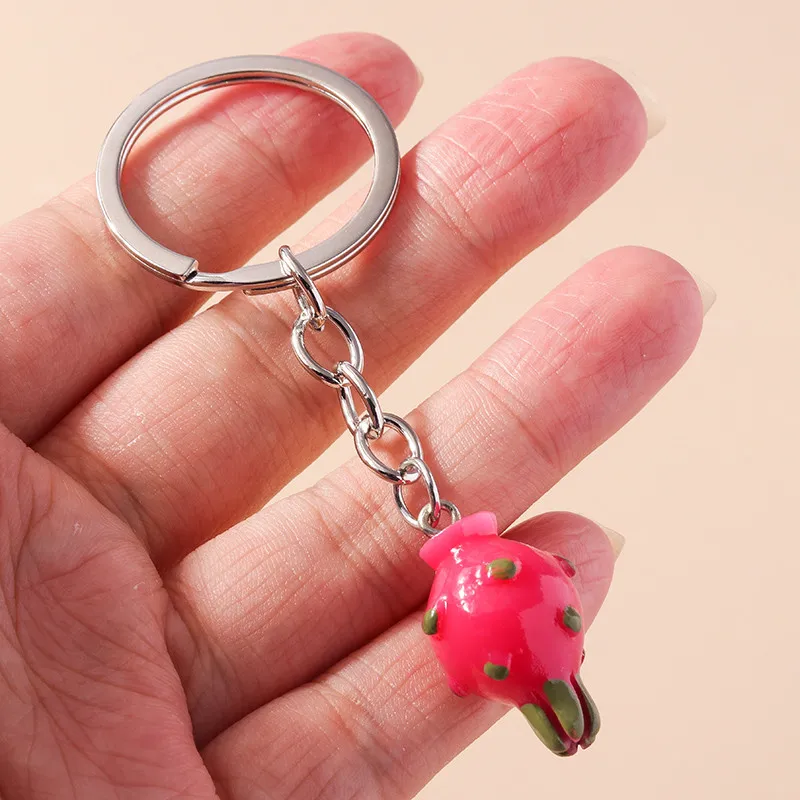 Aihua Schlüsselanhänger Niedlicher Mini Bitten Red Apple Schlüsselanhänger Obst Anhänger Schlüsselanhänger Damen Herren Schmuck Tasche Schlüsselzubehör – Detail 8